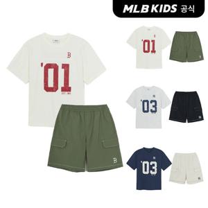 [MLB키즈 공식]26SS 스포티브 바시티 숫자 아트웍 티셔츠세트 (3color) 7AS1V0263