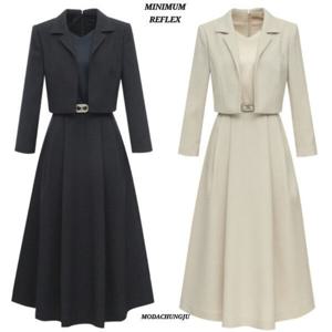 [미니멈]MD 레이어드 자켓 플레어 원피스 MD MYBAWO4080 M_CJ