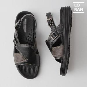 [디자이어로즈][로런] 남자 블랙 고급 가죽샌들 정장샌들 MS5004