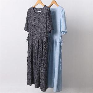 [강물처럼]빅사이즈사랑해요 D247L104 한결플라워주름원피스 YP