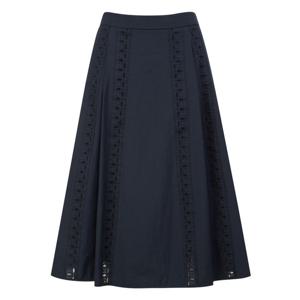헤지스 여성 26SS 레이스믹스 플레어 스커트 네이비 HSSK6B304N2