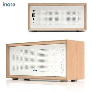 [생활] 아이노트 포터블 우드 블루투스 스피커 라디오 BT-V3 화이트