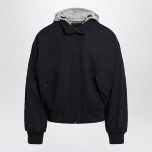 프라다 트라이앵글 로고 울 후드 재킷 SGD079OOO1W2G F0124