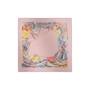 에르메스 보드 어 보드 스카프 80 로즈 드라제 블루 죤 H414210SH03