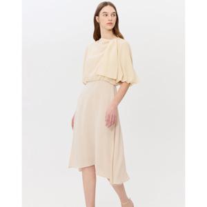 질스튜어트 뉴욕 여성 26SS 베이지 셔링장식 실크혼방 원피스 JSDR6B130I1