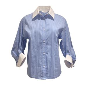 [멜본]소매 볼륨 배색 셔츠_STYC26420