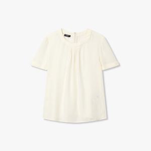 [엠포리오 아르마니]여성 프론트 플리츠 실크 블라우스(A526103505)