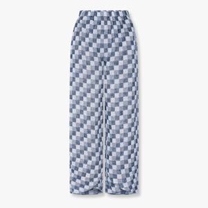 [엠포리오 아르마니]여성 린넨 블렌드 스퀘어 패턴 팬츠(A526105524)