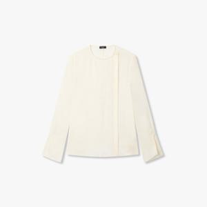 [엠포리오 아르마니]여성 오프센터 히든 버튼업 블라우스(A526103503)