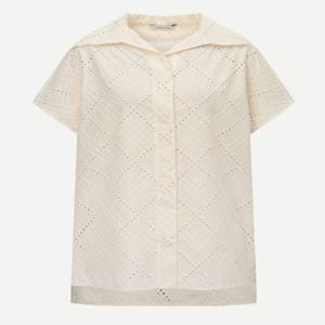 캐리스노트 웨이브 아일렛 블라우스 (CNEMBL512)