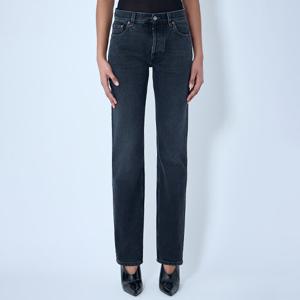 26 SS 생로랑 파이브 포켓 스트레이트 하이라이즈 데님 진 블랙 827965 Y27YA 1226