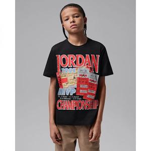 나이키 에어 조던 6 주니어 91 플레이오프 틱스 티셔츠 - 블랙 IR8338-010 368888