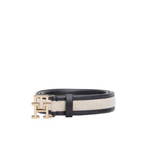 [타미힐피거종합관] 여성 TH 로고 캔버스 레더 벨트 T22G1ABE051WT1 DW6