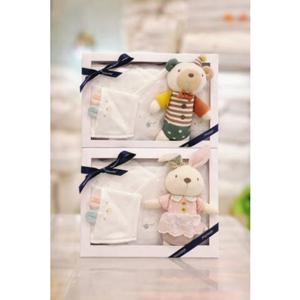 (압소바 의류) 싹싹 뱀부 배냇슈트 딸랑인형 2종세트 (25년가을신상) A2C10112A