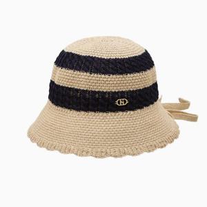 [헤지스] 네이비 짜임 라피아 버킷햇 HIHE6E505N2