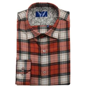 [예작(셔츠)]레드칼라 기모 빅체크 일반핏 긴소매 YJEWUA752