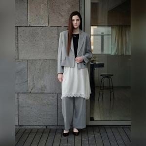 플라스틱아일랜드  (PS2WJ361) 원버튼 크롭 자켓