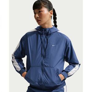 나이키 스포츠웨어 클래식 우븐 여성 루즈 UV 프로텍션 후드 재킷 - 미스틱 네이비화이트세일 FV6299-461 277774