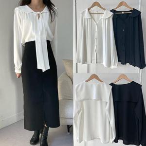 [강물처럼]위쉬몰 YP 세라넥타이블라우스(G473H302) 빅사이즈 (9