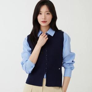 플라스틱아일랜드  (PS2KV361) 골지 슬림핏 니트 베스트