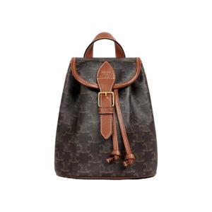 셀린느 트리옹프 캔버스 카프스킨 미니 백팩 폴코 탄 197662CAS04LU