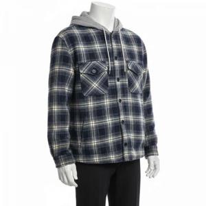 셀린느 2W65B912X 07MR 코튼 체크 후드 로고 오버셔츠 남성 자켓 멀티컬러