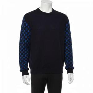 루이비통 남성 모노그램 믹스 캐시미어 크루넥 니트 블랙 1AATLU