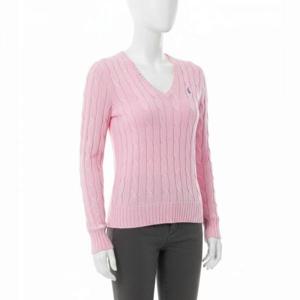 폴로랄프로렌 25FW 피마코튼 브이넥 니트 포니 로고 자수 스웨터 211971870006