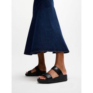 [FITFLOP][삼성물산공식] 여성 루루 조절 가능 레더 슬라이드 - 올 블랙 (FT64K2D295)