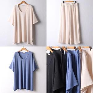 [강물처럼]위쉬몰 RA 골지반팔팬츠투피스(I500H303) 빅사이즈 (9