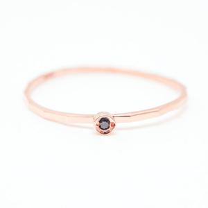 오팔하우스 14k 청다이아몬드 각진 밴드 반지 OPLAR0001