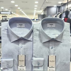 [레노마셔츠]린넨 혼방 잔체크 도비 일반핏 RQSSG1421_DG