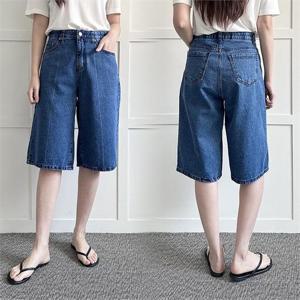 [강물처럼]빅사이즈사랑해요 P353L305 핀탁워싱데님5부반바지 LO