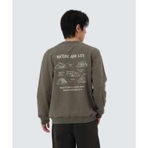 스노우피크 SNOWPEAK APPAREL 텐트 그래픽 맨투맨 (S25FMFHT62) Dark Khaki S25FMFHT62DK 337621