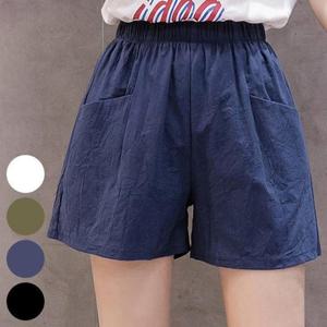 [강물처럼]빅사이즈사랑해요 J105L306 캐주얼마린넨4부반바지 EC