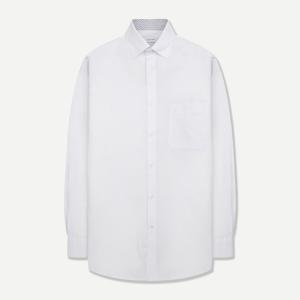 [예작셔츠] 긴소매 일반핏 뱀부 스판 솔리드 배색 스냅 FSUR508