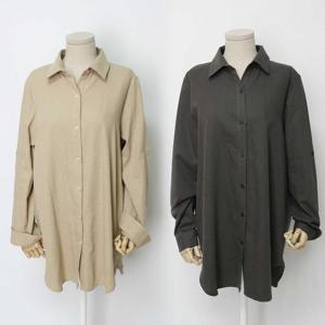 [강물처럼]빅사이즈사랑해요 E805L309 모던롤업코튼버튼남방 HG