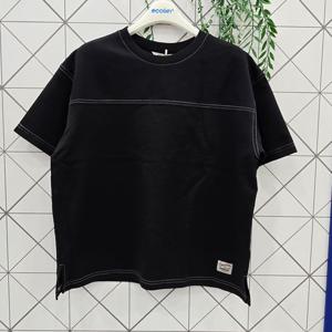 [에꼴리에]에꼴리에 주니어 5부 배색 스티치 쿨 양면티 26B0701_