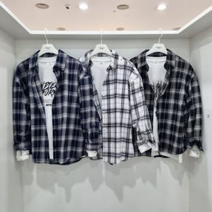 [행텐주니어]부드러운 체크 셔츠형 쟈켓14570-120-403-09