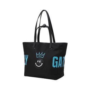 여성 스마일 패치 크라운 프린팅 토트백521F1BG001BK