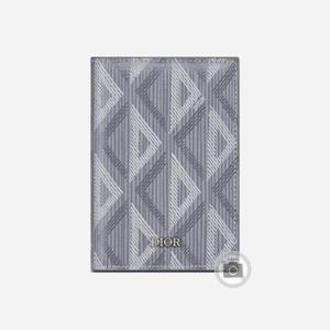 디올 카드지갑 남성용 버티컬 2단 CD다이아몬드 캔버스 그레이 2ESCH138DCO_H42E