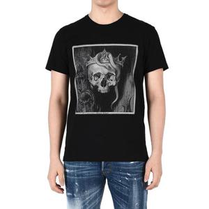 알렉산더맥퀸 킹 스컬 반팔 티셔츠 블랙 520304 QLZ73 0901