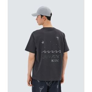 스노우피크 SNOWPEAK APPAREL [ X 헤르시] 레터링 반팔 티셔츠 (S25MMFTS38) Dark Charcoal S25MMFTS38DC 337570