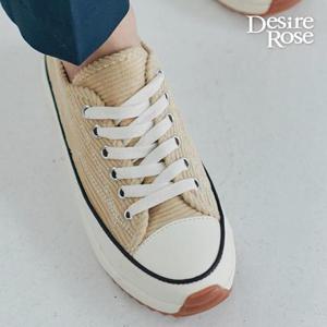 [디자이어로즈][디자이어로즈] 여성 코듀로이 오버솔 스니커즈 (