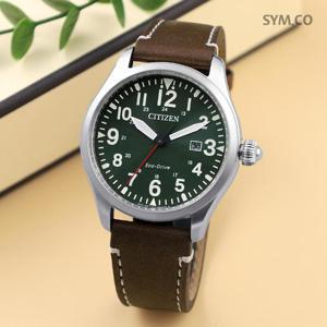 시티즌 BM6838-09X 에코드라이브 쿼츠 아날로그 클래식 남자 가죽 시계 d