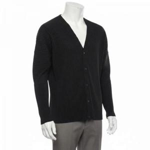 이세이미야케 옴므 플리세 HP46-JL441 플리츠 베이직 가디건 남성 자켓 블랙