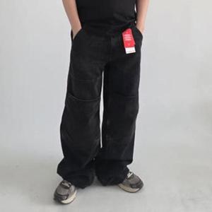 디젤 D-SHIFT 와이드 데님 팬츠 남녀공용 빈티지 워싱 진 A17294 09J96 블랙