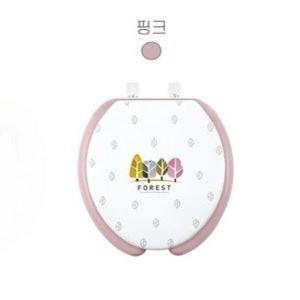 [반려] 니드코 포레스트 변기커버 중형 U형 핑크 4035 화장실 미끄럼 방지 소프트 양변기 시트