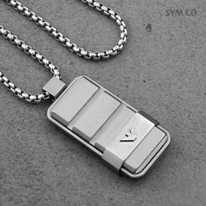 알마니 EGS3078 이글 로고 실버톤 체인 남자 스틸 목걸이 d