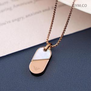 알마니 EGS3139 이글 로고 로즈골드 체인 여자 스틸 목걸이 d